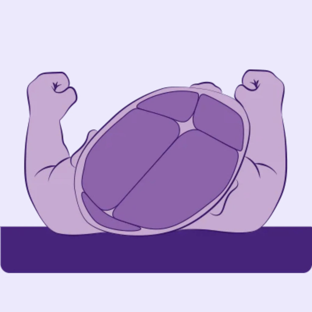 Baby positional flattening icon.