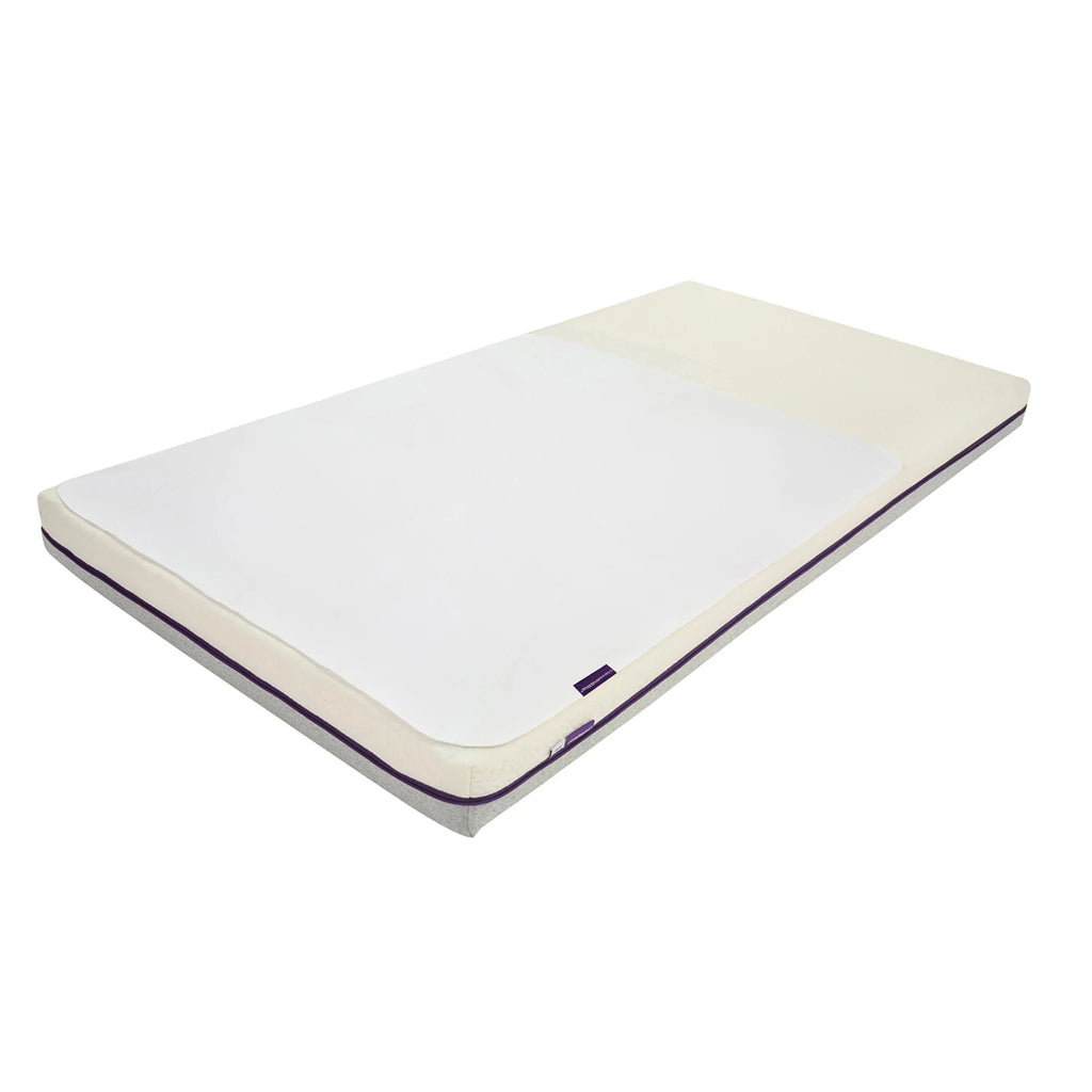 ClevaMama toilet training mattress protector mat on baby cot mattress- waterproof breathable bedwetting protection pad for toddlers and children, machine washable.